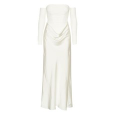 로테이트비르거크리스텐슨 주름 디테일 맥시 드레스