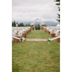 木質婚禮故事開始指引牌-我們的故事開始了，婚禮指引牌，婚禮裝飾，木質標牌，婚禮佈置, 1個