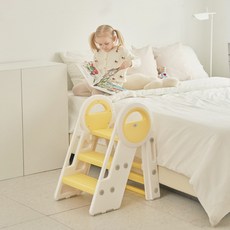베네베네 쥬피토 이지 트랜스폼 2단 3단 와이드 발판 폴딩 유아 아기 변신 디딤대, 옐로우, 1개