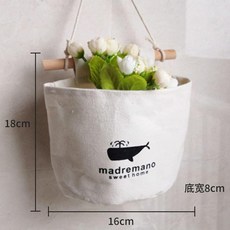 madremano 懸掛式收納掛袋, 鯨魚單袋棉佈加厚,15.9*底部寬8*18cm可疊掛如圖
