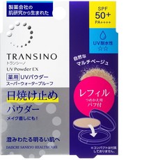 TRANSINO 藥用UV蜜粉餅EX版 SPF50+ PA++++, 1個, UV防曬蜜粉EX補充蕊 11g