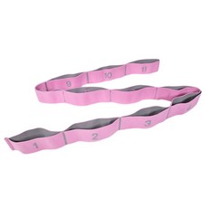 요가 풀 스트랩 벨트 탄성 라틴 댄스 스트레칭 밴드 루프 요가 필라테스 밴드, 분홍색, 1개