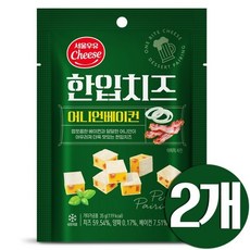 서울우유 한입치즈 어니언베이컨 2개, 35g, 치즈