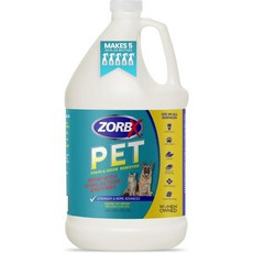 조브스 펫 얼룩 및 냄새 제거제 128 FL Oz 카펫 가구 개 고양이 소변용 이중 작용 솔루션, 128 Fl Oz (Pack of 1)