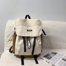커플 레저 경량 배낭 여행 여성 새 학생 Schoolbag 대용량 통근 Luggag, 03 White