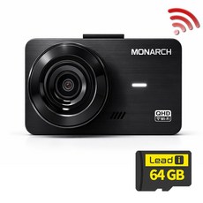 모나치 2채널 QHD 2채널 WiFi 스마트폰 연동 지원 차량용 블랙박스, WiFi 동글 쿠폰, 32GB