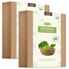 네이처수 천연 헤나염색약 100% 새치커버 8컬러, 네추럴브라운 (천연), 2개