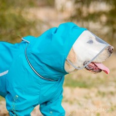 寵家運動收藏鋪 狗狗雨衣寵物狗狗全包雨衣邊牧金毛拉布拉多阿拉斯加防水拉鏈加厚, 黃色公,2XL（53-65斤）, 1個