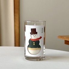 DIY KIT 눈사람 샌드캔들 만들기 재료 크리스마스 키트 유아 초등 취미 놀이, 일랑일랑/선택안함, 1개