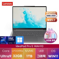 레노버 2025 아이디어패드 프로 5 14IAH10 코어Ultra9, Luna Grey, 1TB, 32GB, WIN11 Home, 83JK0016KR