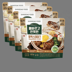 올바르고 반듯한 함박스테이크, 4개, 160g