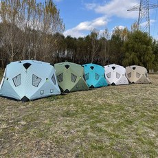 안나커머스 사우나텐트 나혼산 김숙 휴대용 빙어낚시, 상세페이지 참고, 사파이어블루 1-2인용
