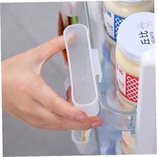 냉장고 도어 측면 걸이 투명 플라스틱 양념 소스 보관 정리 용기 주방 수납, 1개