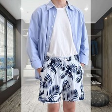 남자 래쉬가드 반바지 남성하의 밴딩허리 레시가드 수영 피트니스 워터파크