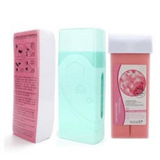 휴대용 제모기 제모 롤 왁스 히터 페이셜 바디 제모기 히팅기 왁싱 스트립 종이 세트 3 in 1, 19) Eu 플러그  B Green Rose Kit, 없음