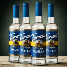 Torani 무설탕 바닐라 시럽 750ml 4개