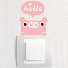 헬로우 핑 데코 스위치스티커 포인트스티커 아이방꾸미기