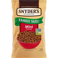 Snyder's of Hanover 과자 칩 스나이더스 오브 해노버 프레첼 스틱 가족용 16온스, 1개