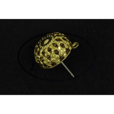 沐錦飾品材料 半花球吊耳耳針, (胚)20入/瓶, 1個