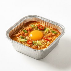 은박라면용기 알루미늄용기 사각라면용기, 100개, 1개