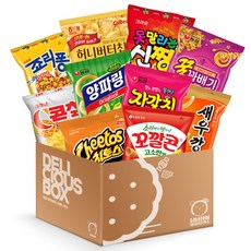 [냠냠상회] 새우깡 자갈치 콘칩 꼬깔콘 신짱 허니버터칩 양파링 등 인기스낵 10종 과자세트, 1세트