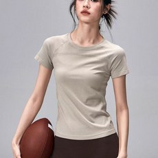 速干透气运动短袖T恤女 紧身显瘦健身瑜伽跑步上衣薄款夏