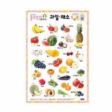 판다디자인몰 사운드벽보 과일 채소 소리나는벽보 아기포스터 아기과일벽보 학습포스터 유아포스터