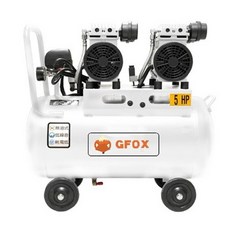 風霸經銷GFOX雙缸5HP50L無油靜音空氣壓縮機 木工裝修 噴漆修補 牙醫診所齒模用, 1個