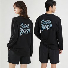 슈가비치 남녀공용 래쉬가드+보드숏 상하세트 BH614 비치웨어 수영복