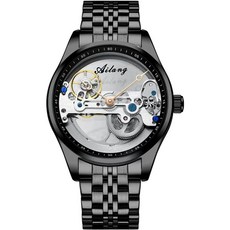 시계 다이버 스켈레톤시계 메탈 금장시계 오토메틱, 1, C. AL8625AS3 검정색 쉘 검정색