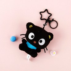 BSC 산리오 초코캣 미니 키링 고양이 인형 키홀더 가방장식, 1개, 미니 초코캣, 8cm