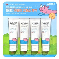 벨레다 고불소 어린이치약, 60g, 4개