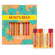 Burt's Bees 크리스마스 선물 - 정원 파티 립밤 세트 스타킹 스터퍼용 책임감 있게 공급되는 밀랍 천연 립 트리트먼트 튜브 4개 4.3g0.15온스 142054, Just Picked
