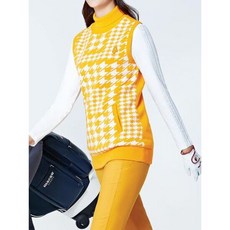 마코 (여성)터틀넥 하운드투쓰 니트 베스트_MKW4SV01 3081013