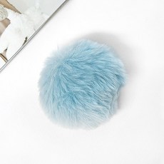 헤세드 (1p) 10cm 빅사이즈 인조 밍크볼 모자방울 폼폼 방울폼폼 (고리형), 1개, 스카이