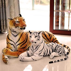 백호 인형 호랑이 야생 동물원 대형 진짜같은 황호 새끼 170cm, 화이트 타이거 1.3m