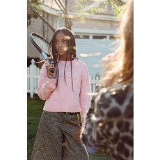 ZARA 자라 텍스트 자수 니트 스웨터 - 파스텔 로즈 YHD455 GRA691