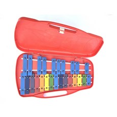 명창실버스타 공명실로폰 27키 (적색) 무지개 칼라음판 [실.채포함], 1개, 적색, 25판