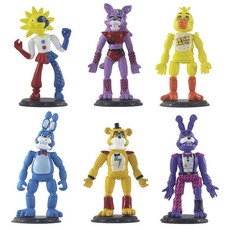 Five Nights at Freddy's 프레디의 피자가게 영화 피규어 3종 4종 5종 6종 8종 세트, 6세트