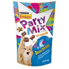 Purina Friskies 香酥貓零食 海灘主題口味 鮪魚、鮭魚、鱸魚口味 60g, 1個, 海洋鮮味(藍)