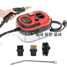 고온 살균 스팀기 스팀 스팀분사기 가전 찌든때 청소 주방 후드 분사기, P. 빨간색 가정용 청소 키트 손잡이 조절 PP 국가