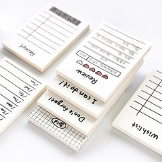 심플 플래너 투두리스트 50매 계획 일정 체크 메모지, Receipt