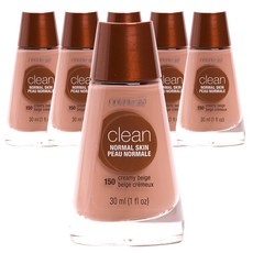 커버걸 클린 노멀 스킨 리퀴드 메이크업 30ml, 150 Creamy Beige, 6개