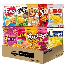[YFRESH]스낵10종세트 꼬북칩 포카칩 오감자 썬칩 콘칲 꿀꽈배기 자갈치 감자깡 고구마깡, 1세트, 꼬북칩포카칩오감자썬칩콘칲꿀꽈배기자갈치감자깡고구마깡