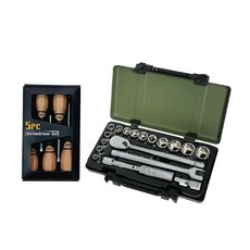 愛森諾工具 / Arsenal Tool 魚雷螺絲起子組 19PC套筒組 or 24PC套筒組 超值組合優惠 台灣製造, 1個, 魚雷螺絲起子組×19PC三分套筒組, 魚雷螺絲起子組,套筒組