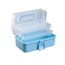 QX2E 다기능 보관함 정리함 3단 보관함 실용적인 보관 케이스, 01 중국, 06 blue for medium