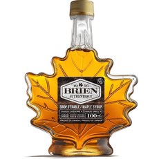 Brien 100% 순수 메이플 시럽 글루텐 프리 비건 시럽 선물 병 캐나다 제품 단풍나무 잎 병 100ml (3.4 액량 온스) (1팩), 3.4 Fl Oz (Pack of 1)