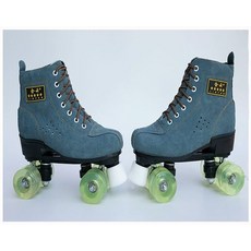 티오스 인라인피겨 롤러 스포츠 인라인스케이트, 1개, 다크그린 스웨이드 비글리터