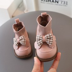 Annie 女寶蝴蝶結公主襪靴 寶寶鞋 學步鞋 幼童皮鞋