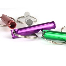 mamabao 鋁合金口哨 登山露營防狼求生訓練哨 附鑰匙圈, 1個, 小號口哨